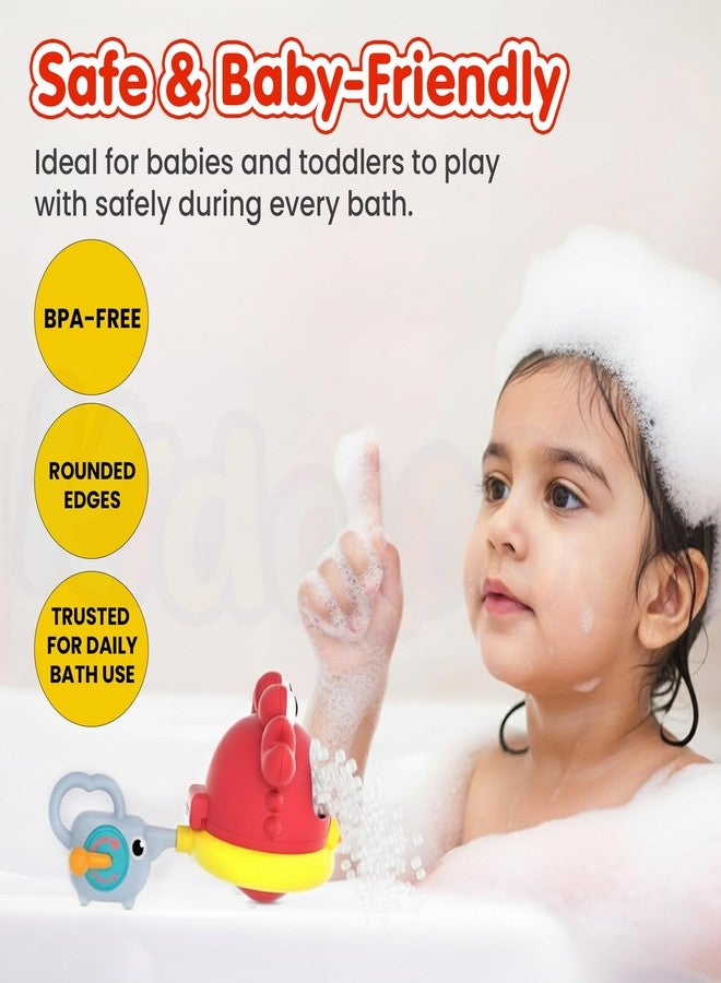 Kidology Cartoon Shark Bath Bubble Toy for Toddlers | Bubble Blower with Water Play Accessories, Fun Baby Bathing Toy (Red) - Image 5